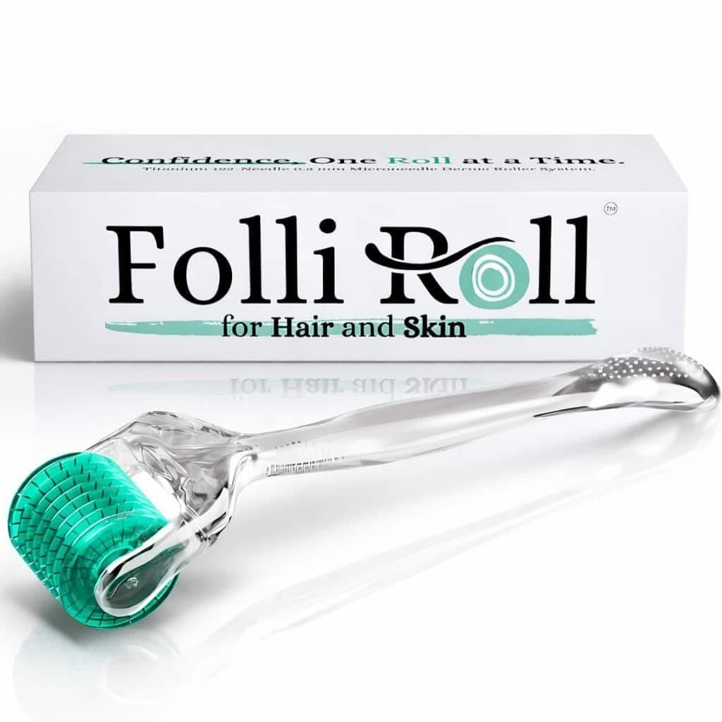 FolliRoll Derma Roller 1mm for Hair Growth - Best Targeted Scalp Roller 2026